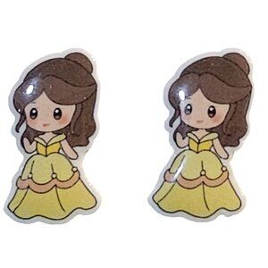 Acrylic Princess Post Earrings - New